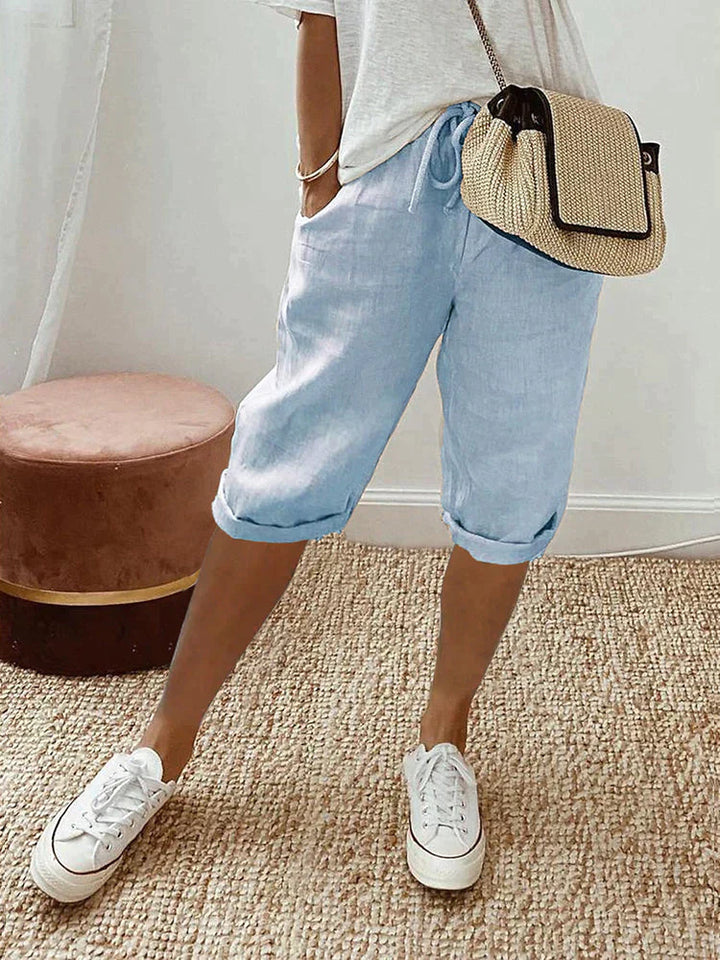 Pantaloni da donna EMMA in cotone e lino