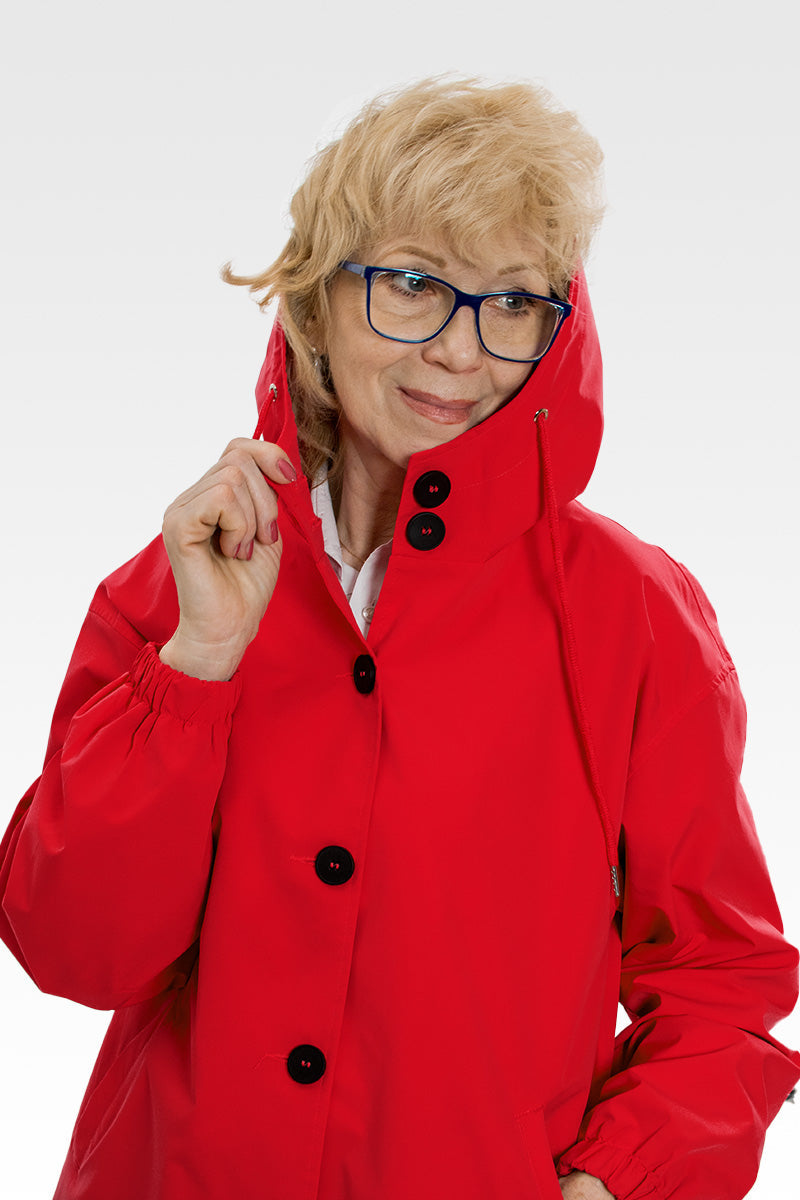 Giacca Leanne con cappuccio oversize resistente all'acqua