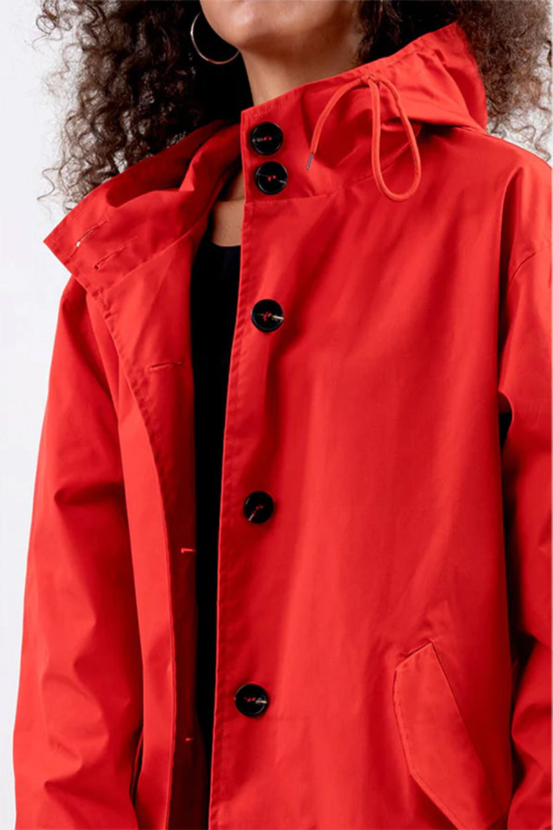 Giacca Leanne con cappuccio oversize resistente all'acqua