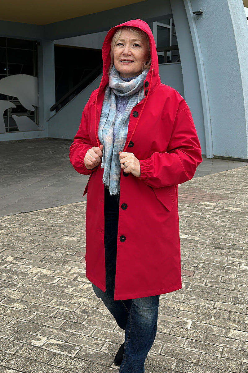 Giacca Leanne con cappuccio oversize resistente all'acqua