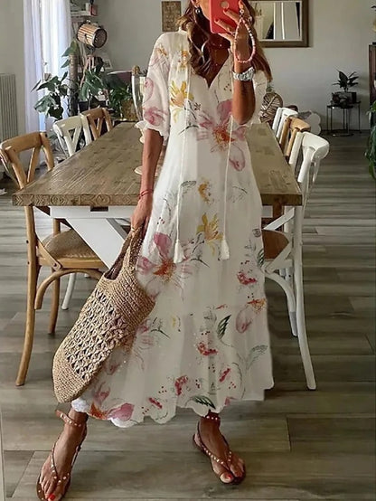 ABITO AURORA BOHO CON COPERTURA DEL VENTRE